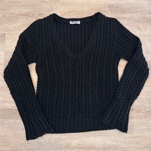 Elegant Black V-Neck Sweater